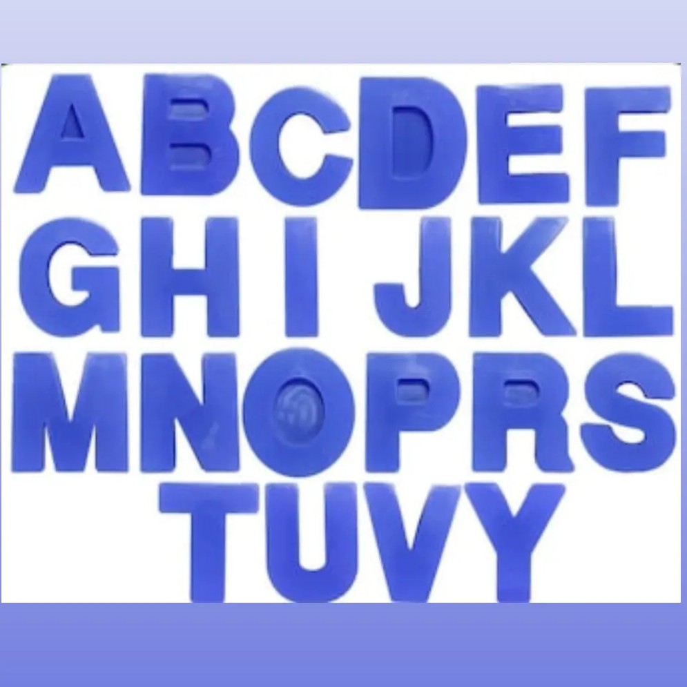 3D Alphabet Mould (Set Of 22 Letters)