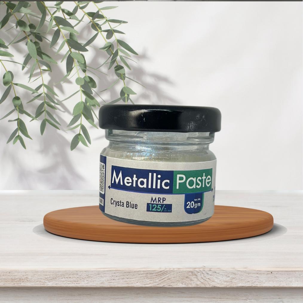 Grostore Metallic Paste – Crysta Blue 20gms